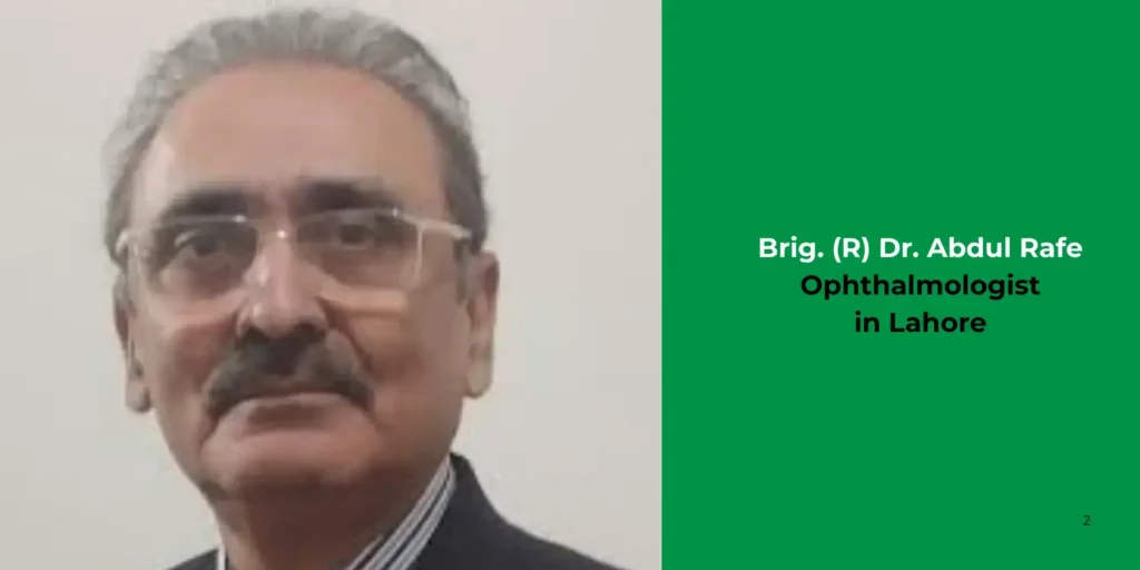 Brig. (R) Dr. Abdul Rafe -Ophthalmologist