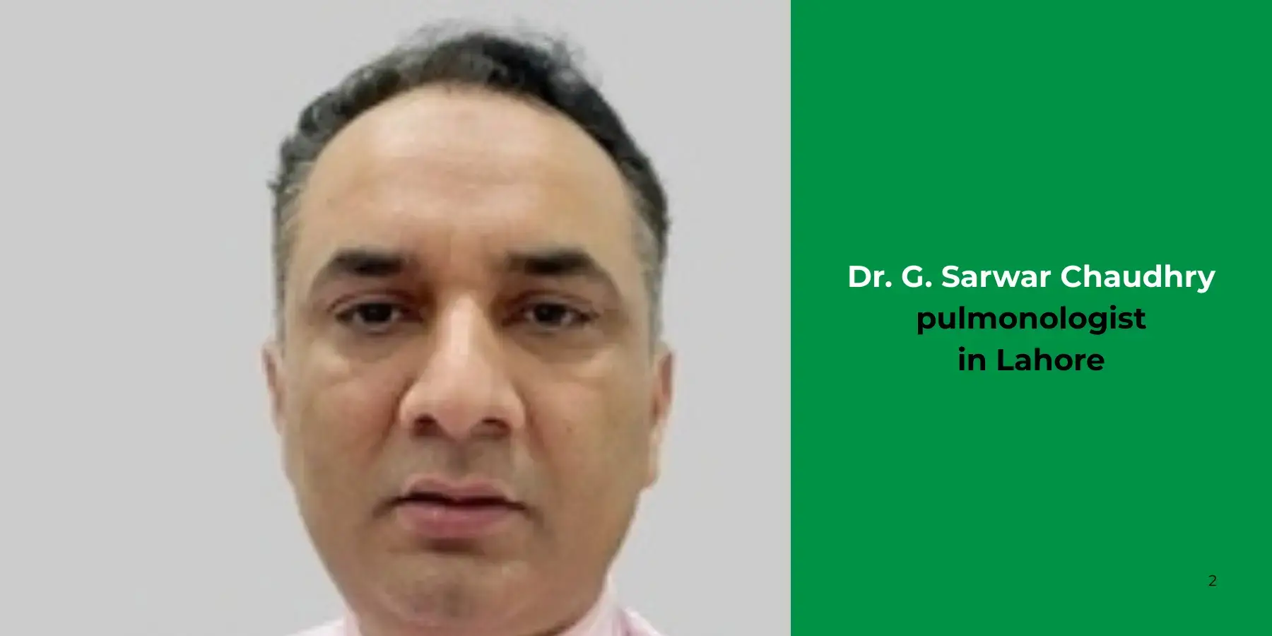 Dr. G. Sarwar Chaudhry - pulmonologist