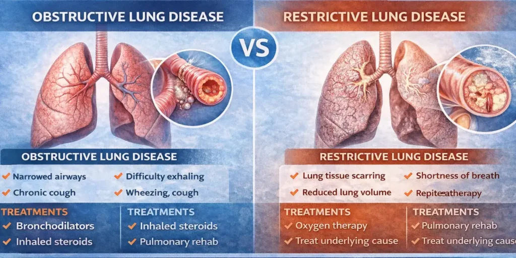 Obstructive vs Restrictive Lung Disease​